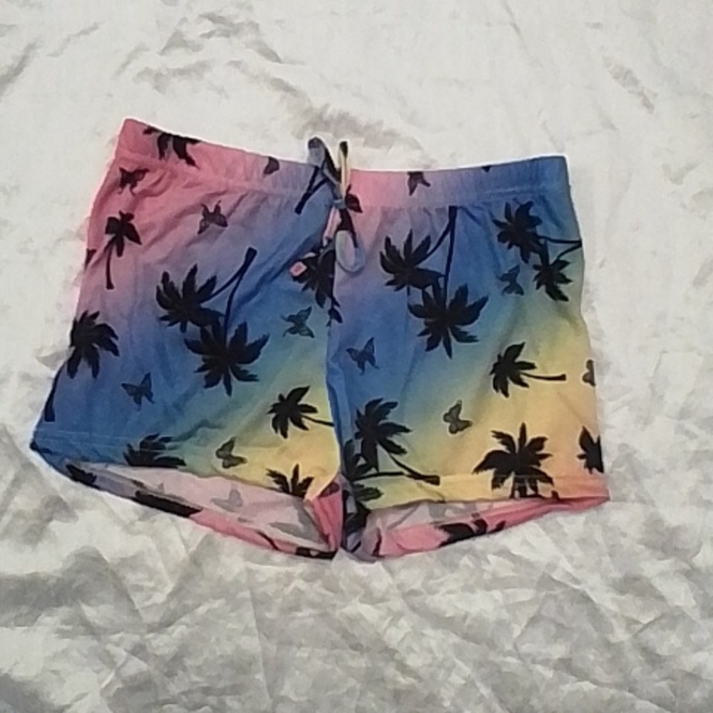 Blue 'Summer Vibes' T-Shirt and Rainbow Palm Shorts Set - Picture 5 of 8